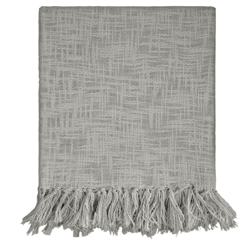 Jeté 100% coton, Gris