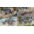 5 Piece Rattan Patio Half Moon Conversation Set Sofa Seating Group with Cushions-1733407942