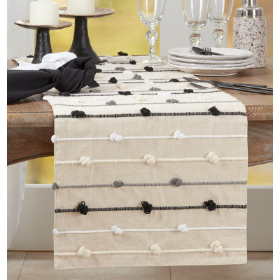 Striped 100% Cotton Table Runner