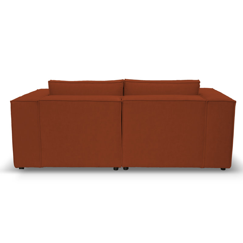 Natan 3 Seater Corner Sofa , Red/Orange