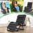 Oversized XXL Folding Zero Gravity Chair, Patio Reclining Lounge Chair 33In with Cushions and Headrest-2057214075