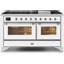 Cuisinière à gaz double autoportante 60 po 5,02 pi³ avec plaque chauffante Majestic II-48279833-48279821