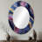 Blue And Gold Abstract Marble Essence III - Modern Oval Wall Mirror-135693335