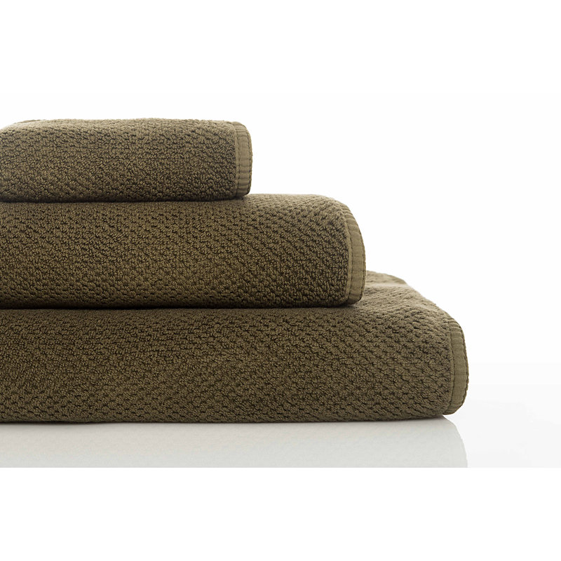 Bee Waffle Fingertip Towel, Olive