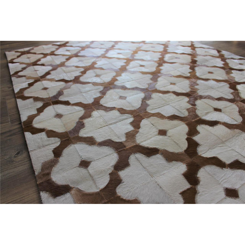 Mckinney Geometric Cowhide 120cm X 180cm Area Rug