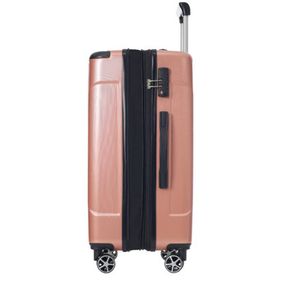 Hardshell Luggage, Lightweight Durable ABS Suitcases with Double Wheels, Expandable 28-inch Checked Travel Luggage