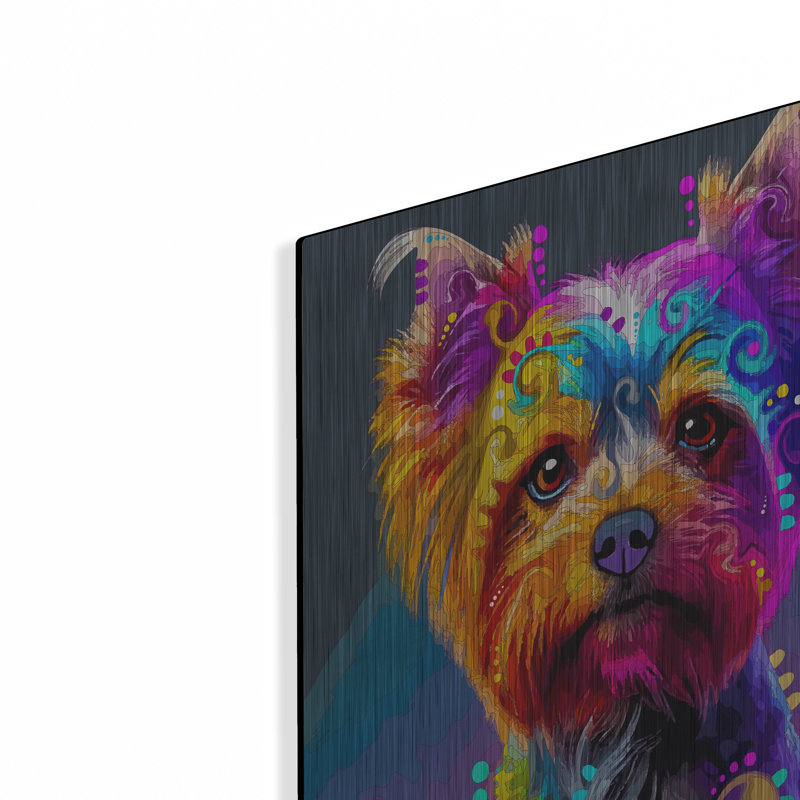 «The Soph sophistiqué Yorkie» par Dean Russo, H 24 po x l 16 po