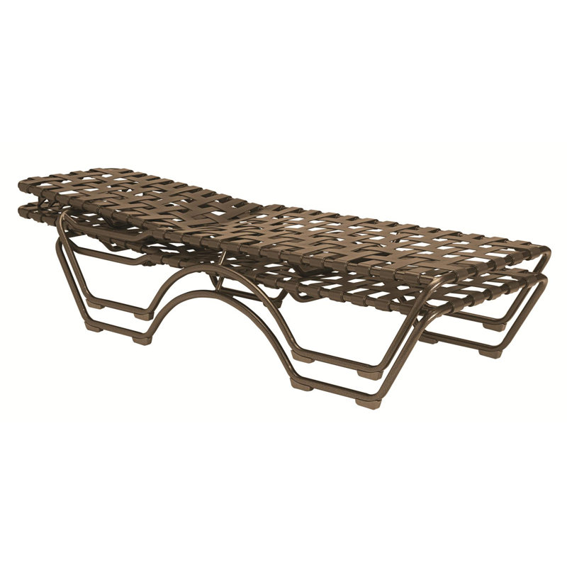 Kahana Outdoor Metal Chaise Lounge, Sonora Vinyl, Graphite