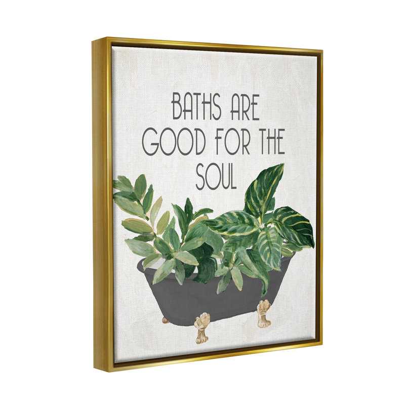 "August Grove®", "Botanical Bath", art mural encadré par Lanie Loreth, H 31 po x l 25 po x P 1,7 po