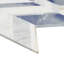 Amari 12x19 Chevron Polished Marble & Aluminum Inlay Mosaic Tile-995789252