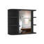 Pharmacie H 19 po, six tablettes extérieures, trois tablettes intérieures, noir-1461852340