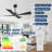 54" Outdoor Ceiling Fan 4 ABS Blades, Reversible DC Motor, 6-Speed Remote Control, Wet Rated Waterproof Ceiling Fan-Black-787257588-763585633