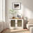 Cat Litter Box Enclosure with Convenient Litter Collector, Cat Cabinet with Cat-Viewing Glass Doors, Wooden Cozy Cat House-259917781