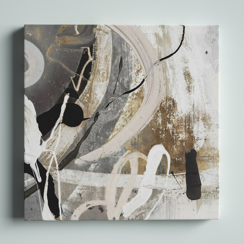 Tangled III - peinture sur toile, Toile tendue, H 48 po x l 48 po, Sans cadre