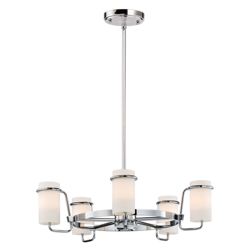 Lustre de roue de wagon à l’ombre 5 lumières Gowins