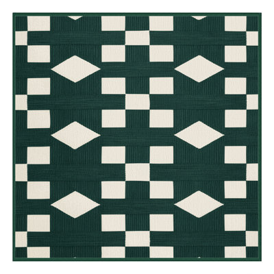 Tapis botanique brun lavable à la machine