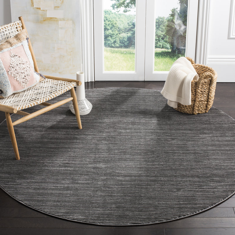 Aaishah Area Rug, Gray , Round 10'