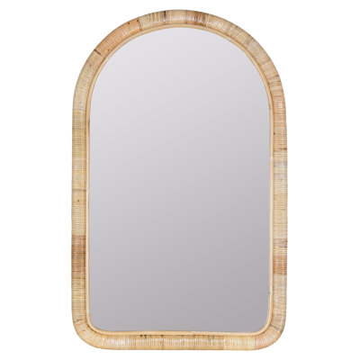 Brienne Arch Raffia Beveled Mirror