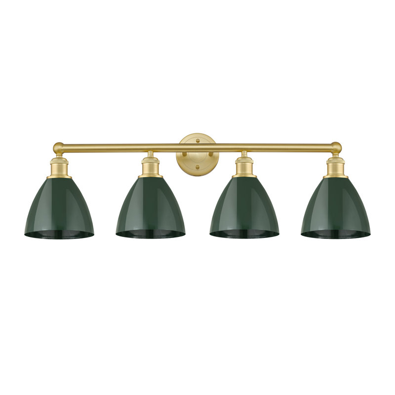Alquin 4 - Light Dimmable Vanity Light, Green, Satin Gold