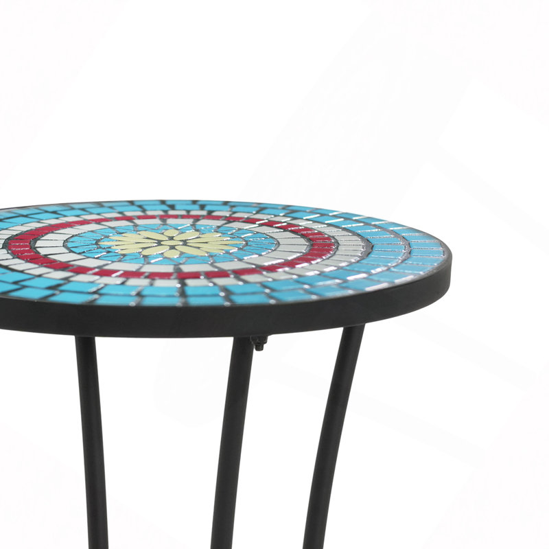 Table d'appoint de patio avec tablette
