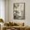 Art mural encadré, impressions murales abstraites rétro pour chambre à coucher - 16 po x 24 po