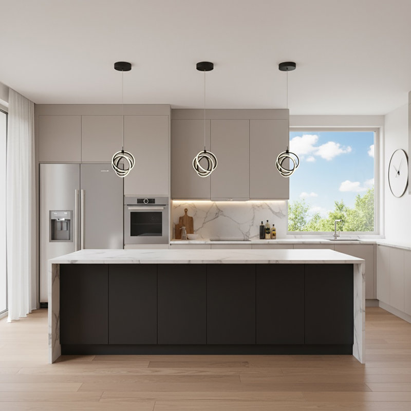 1 - Light Black LED Single Pendant