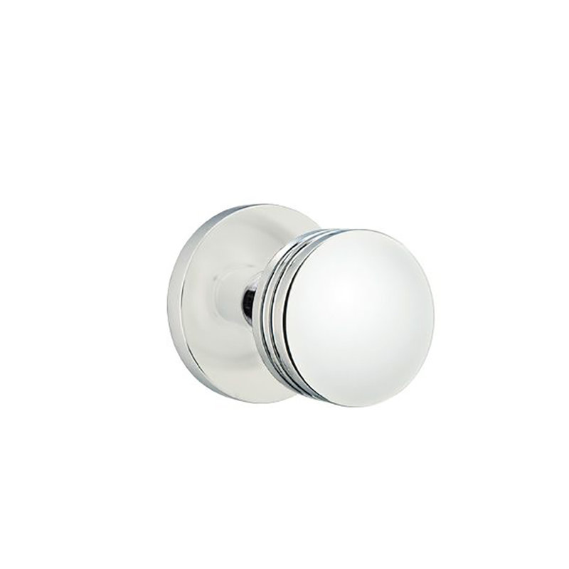 Ensemble de boutons d'intimité Emtek avec rosette à disque et bouton Bern, Chrome poli