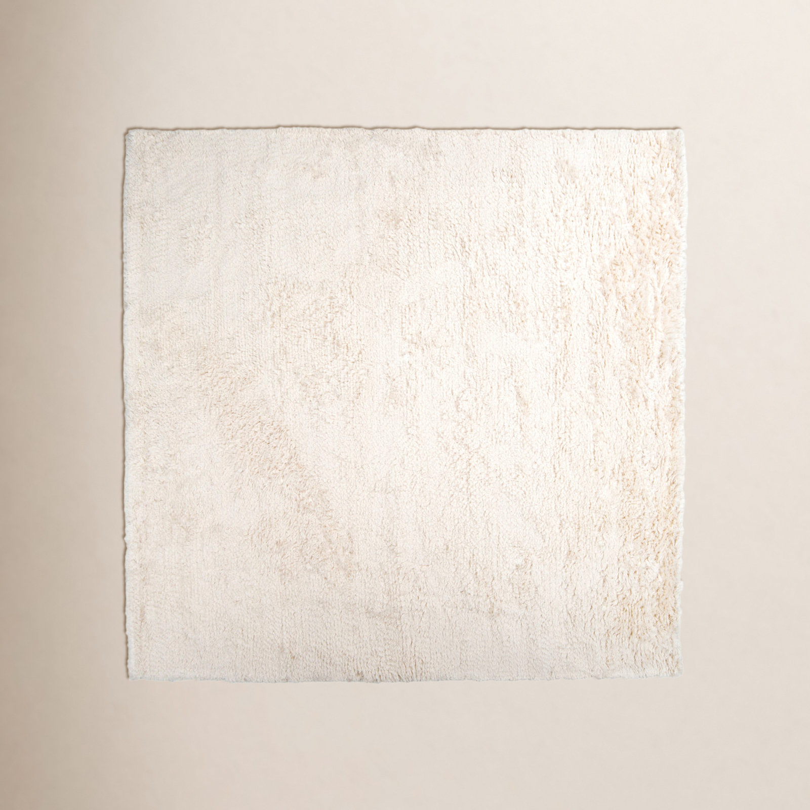 Zia Cream Hand-Woven Flatweave Wool Rug, Square 8'