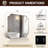 Modern Scalloped Corner Rectangle Bathroom Vanity Mirror | Stainless Steel Frame-443452584-465103875