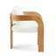 Ensemble de 2 chaises de salle à manger avec dossier coussiné, structure en bois massif-516391391-516391384