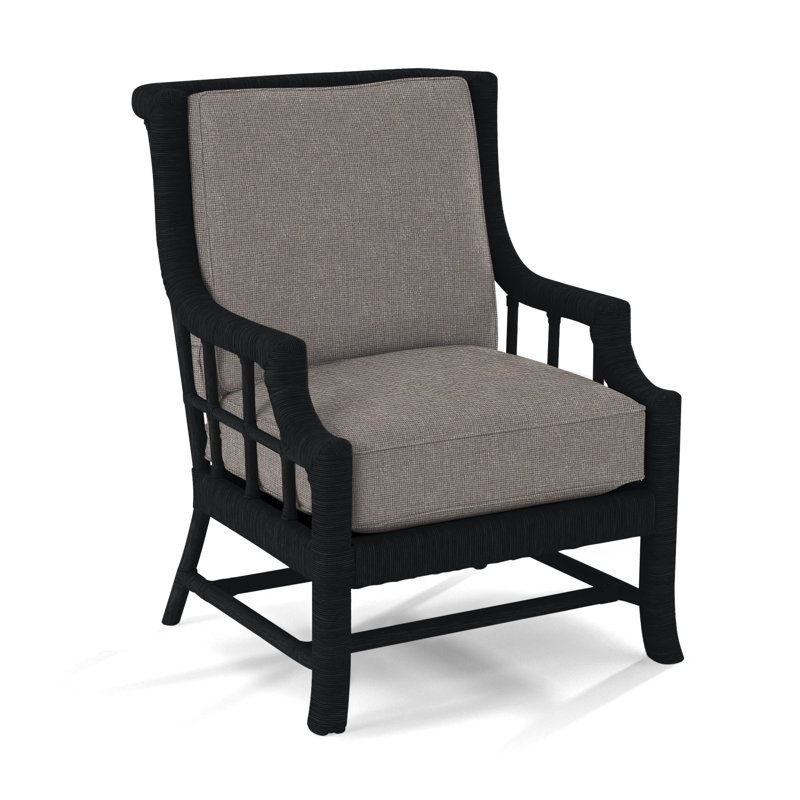 Fauteuil Lafayette, Noir, noir, noir, noir, Chenille rose / velours uni; 0809-14