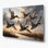 «Birds Gadwall», art mural en métal gris