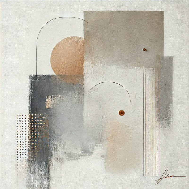 «Serene Abstract Harmony: Minimalist», art mural sur toile, H 12 po x l 12 po x P 1 po