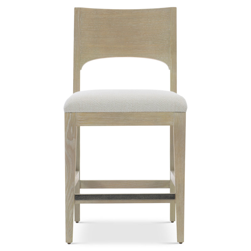 Solaria Upholstered Stool with Solid Wood Frame, Counter Stool (24.5” Seat Height)