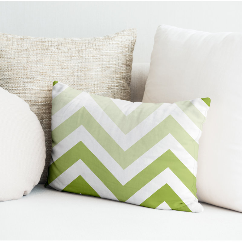 Housse et insert de coussin rectangulaire en polyester pour l'intérieur et l'extérieur, Chartreuse