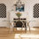 Clear Glass Dining Table With Mirrored Silver Crown Base