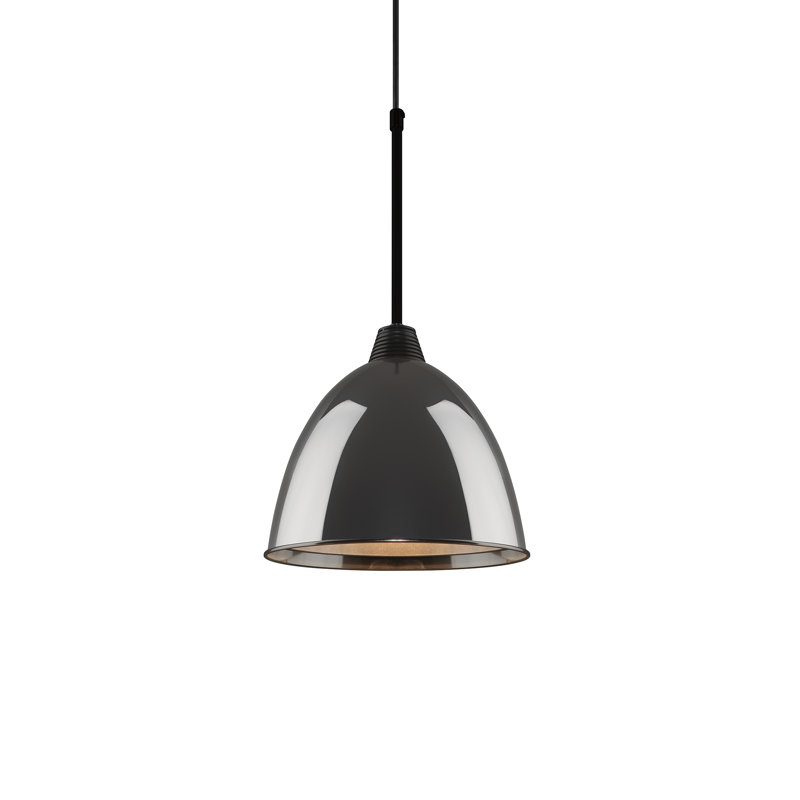 Classic 9" Bronze Mini Pendant with Gypsy Red Shade LED Lighting