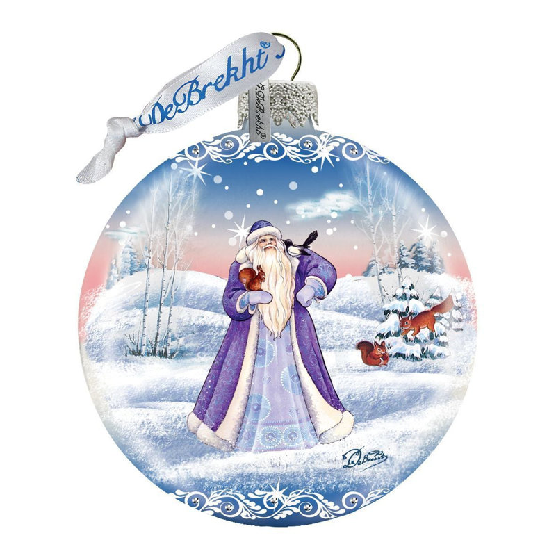 Holiday Splendor 3.5'' Handmade Glass Ball Ornament