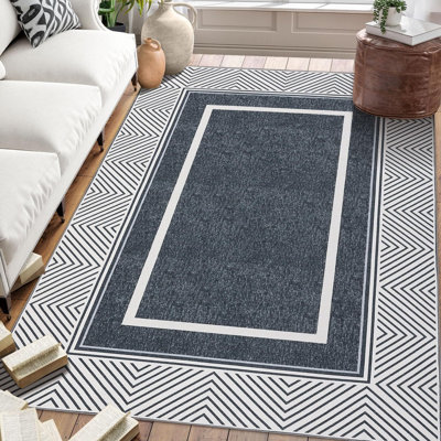 Tapis moderne à bordure lavable