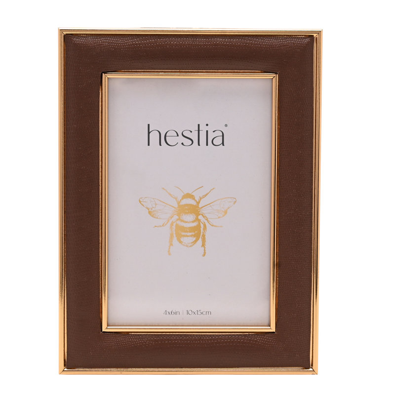 Faux Leather Picture Frame, 4" x 6"