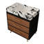 Meuble-lavabo autoportant moderne avec lavabo vasque en céramique et plateau en pierre frittée durable-950711238-950711237