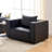 50” W Leather Accent Armchair-890282751