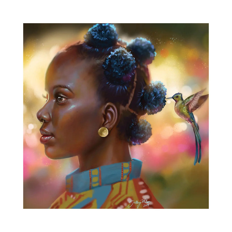 Hummingbird - Wrapped Canvas Painting, 30.48 cm H x 30.48 cm W