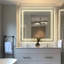 Miroir de salle de bain anti-buée à DEL 3 couleurs à intensité variable avec éclairage arrière et avant-1663640146