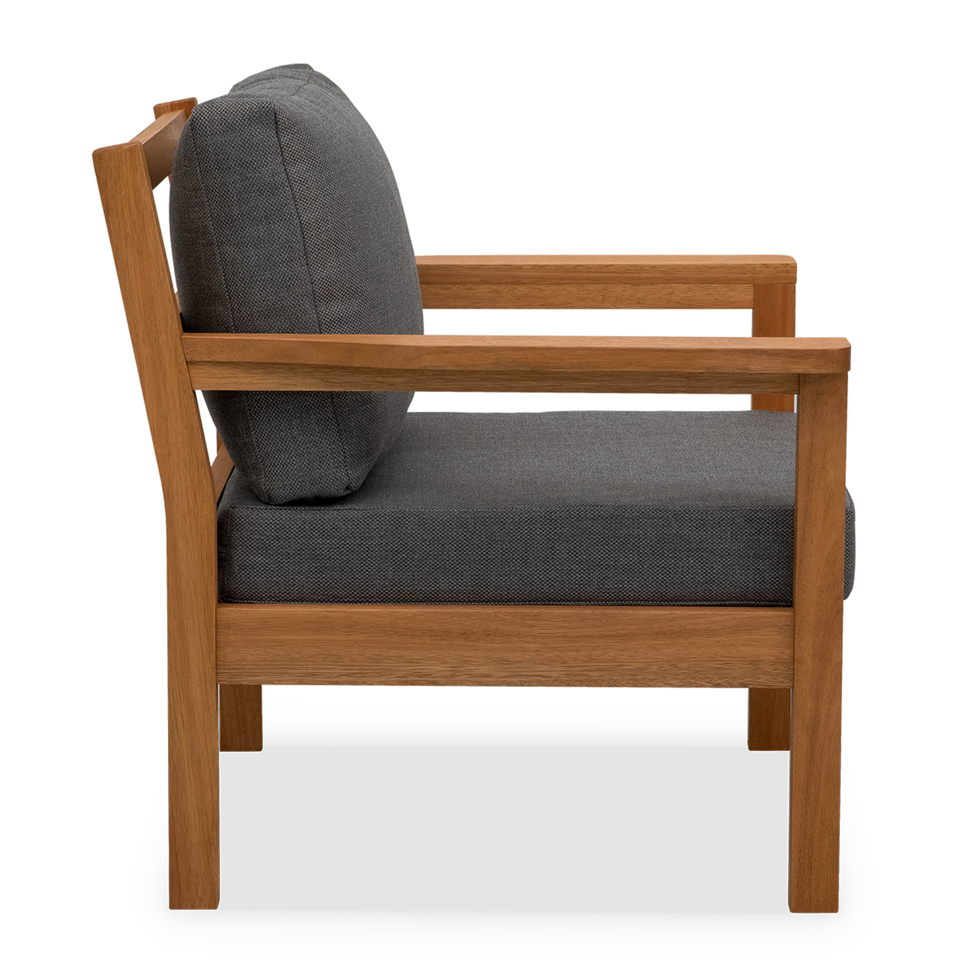 Lanie Eucalyptus Patio Chair With Cushion - Set Of 2 , Gray