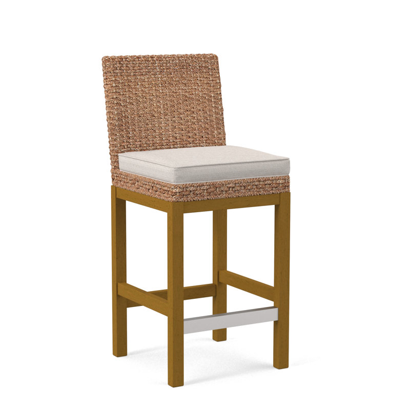 Tabouret de comptoir Seagrass, Performance texturée blanche; 0865-91, Finition océan