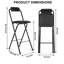 Tabourets de bar pivotants rembourrés avec structure en métal, pliables