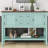 Cambridge Series  Ample Storage Vintage Console Table With Four Small Drawers And Bottom Shelf For Living Rooms, Entrances And Kitchens (Retro Blue, OLD SKU: WF190263AAC)-908364005