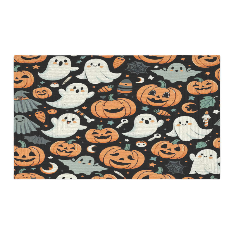 Tapis tressé Haunted Pumpkins, Rectangulaire 3 pi x 5 pi