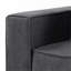 Fauteuil d'appoint gris à dossier gauche